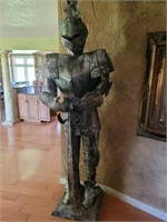 Life-size metal knight- very awesome!