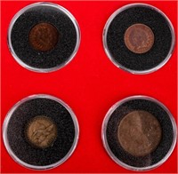Coin United States Type Cents in Plush Case