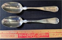 PAGE BROTHERS ANTIQUE STERLING SILVER SOUP SPOONS