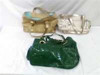 3 nice purses - green one is Steve Madden