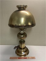 VINTAGE BRASS OIL LAMP STYLE TABLE LAMP
