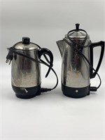 2 vintage coffee percolators untested -one is