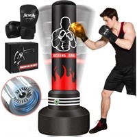 Punching Bag with Stand Heavy Boxing Bag with Glov