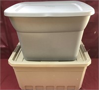 Two Large Plastic Tubs
