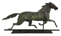 FULL BODIED COPPER RUNNING HORSE WEATHERVANE