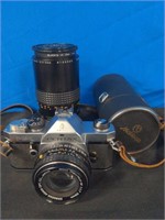 Vintage Pentax Camera & Makinon Lens