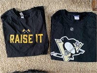 RAISE IT & NHL BLACK XL T-SHIRTS