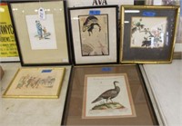 5 Framed Assorted Pieces