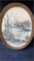 17” oval picture frame