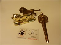 Brass Lion Letter Opener and Brass Lions Club
