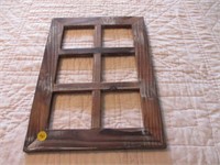 Wooden Window Pane Wall Decor 22x12"