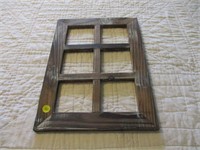 Wooden Window Pane Wall Decor 22x12"