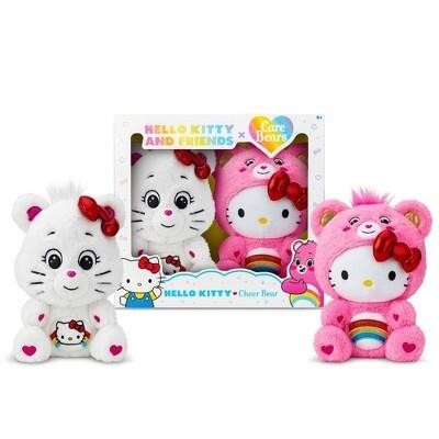 Care Bears Hello Kitty & Cheer Bear Plush 2pk