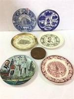 Lot of 7 Various Lincoln Plates & Plaque