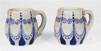 Pair Simon Peter Gerz Germany stoneware mugs