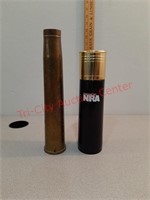 NRA Shotgun shell thermos and artillery shell