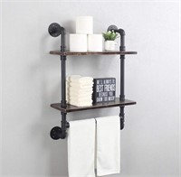 Industrial Pipe Shelf Bathroom Shelves Wall