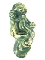 Glazed Ceramic Candle Sconce w FIgures