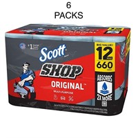 1 LOT, 6 Packs of Scott Shop Towels Original 55