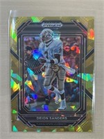 Deion Sanders  Prizm DP Gold Cracked Ice