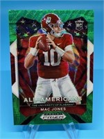 Mac Jones All Americans Insert Green Prizm