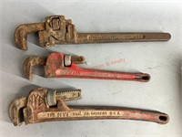 (3) Pipe Wrenches (2)18" & 14"