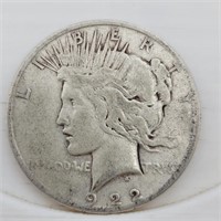 1922-S Peace Silver Dollar - F
