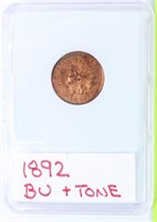 Coin 1892 Indian Head Cent in Brilliant Unc.