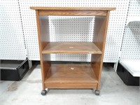 Small TV Stand or End Table On Wheels - 16 x 24 x
