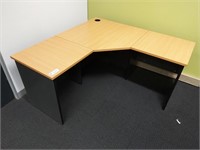 2 Contemporary Style Timber Desks & Bookshelf