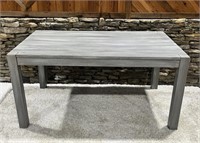 60" x 31" Grey Natural Wood Finish Dining Table