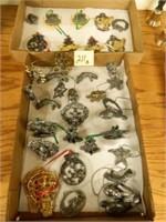 (27) Misc. Michael Ricker Pewter Ornaments -