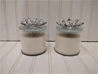 Swarovski Style Crystal Topped Candles