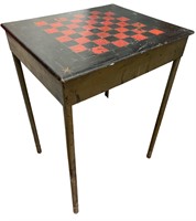 1920s Folk Art Metal Game Table