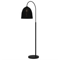 Hampton Bay Highler 61 in. Matte Black Floor Lamp