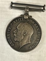 WWI BRITISH SILVER WAR MEDAL with ALEXANDER S.