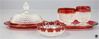 Various Indiana Glass "Diamond Point" glassware +