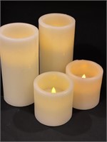 Lot of 4 flameless candles