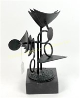ABSTRACT BLACK METAL STATUE