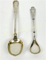 TWO 830 SCANDINAVIAN SPOONS DATED 1881