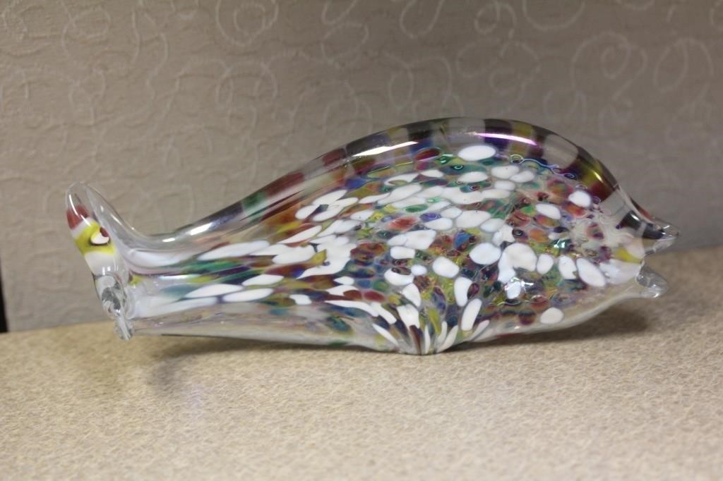 Signed glass fish