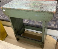 Small Green Painted Bench