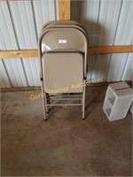Set of 4 metal folding chairs