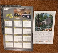 (2) 1990 White Calendars