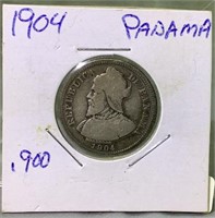 1904 90% silver panama coin