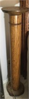 Wood Pillar Stand - Apprx 49" Tall
