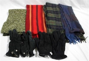Group men's scarves & gloves