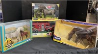 Breyer 4 Piece NOS Horses & Truck/Trailer.