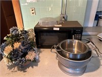 microwave, strainer, misc