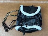 Fur Lined Fashion Backpack/Purse